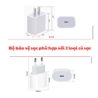 [Hồ Điệp Viền Sóng] Bộ phụ kiện bảo vệ củ sạc và cáp sạc cho iphone PD18/20W bằng silicon cao cấp RABBI