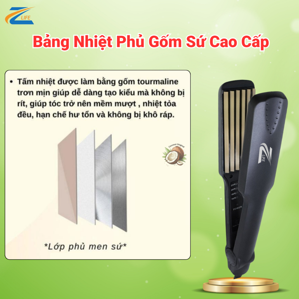 Máy Dập Phồng Chân Tóc Z339, Máy Dập Xù Bấm Tóc Chuẩn Hair Salon Giữ Nếp Cả Ngày