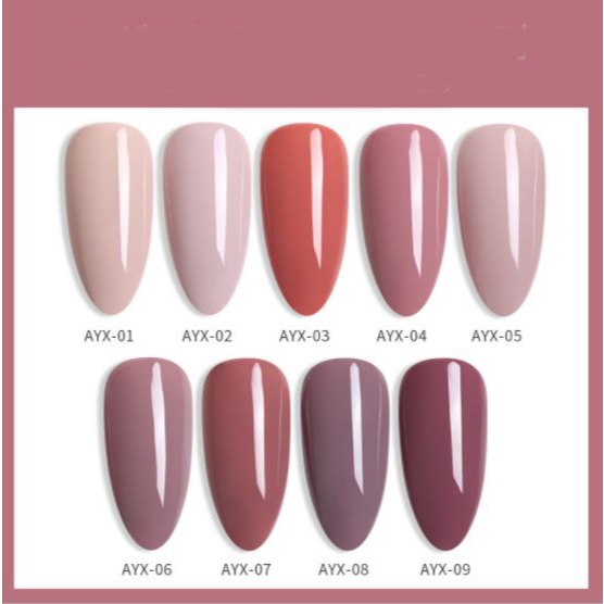 [Xả kho đổi bảng màu] SET Sơn gel AS mã AYX mẫu chai đỏ nhọn 9 chai 15ml siêu HOT siêu xịn