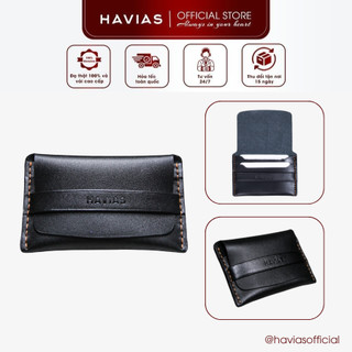 Smile HAVIAS ví mini thủ công da Shell Cordovan 100% & Smile8 HAVIAS
