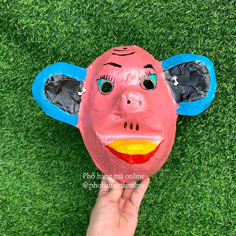 Mặt nạ giấy bồi các con vật truyền thống cho bé trong dịp Trung Thu (đã sơn màu)