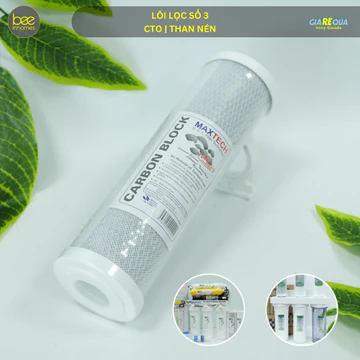Lõi lọc nước số 3, lõi than nén, lõi CTO 10 inch, lõi lọc thô dùng cho tất cả các máy lọc nước