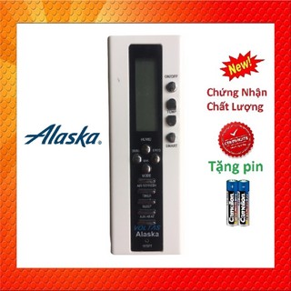 Điều khiển điều hòa ALASKA  mặt đen viền trắng loại tốt -  tặng kèm pin - Remote điều hòa ALASKA