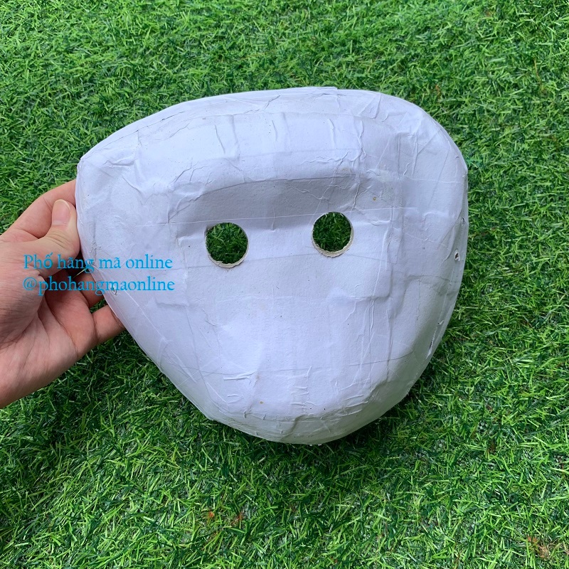 Mặt nạ giấy bồi trắng cho bé tự tô màu hình con vật dân gian dịp lễ Trung Thu
