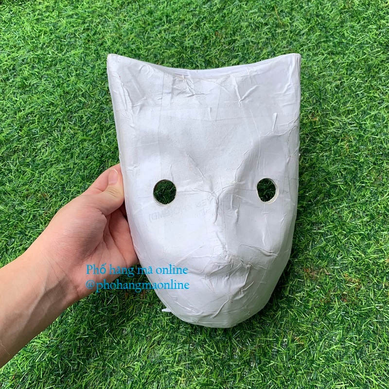 Mặt nạ giấy bồi trắng cho bé tự tô màu hình con vật dân gian dịp lễ Trung Thu