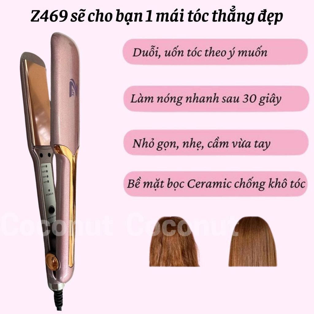 Máy Ép Duỗi Uốn Tóc Mini Z469, Máy Uốn Cụp Xoăn Tóc Đa Năng Dễ Dàng Tạo Kiểu Tại Nhà