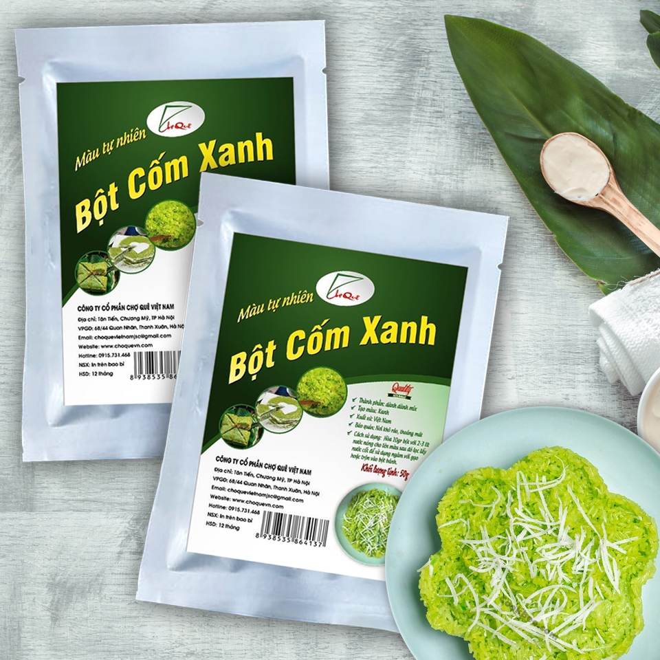 Bột cốm xanh 20g nấu xôi làm bánh tạo màu thực phẩm | Shopee Việt Nam