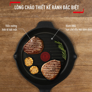 Chảo đúc nướng cao cấp Tefal Robusto 26cm (E2494044) - Hàng chính hãng