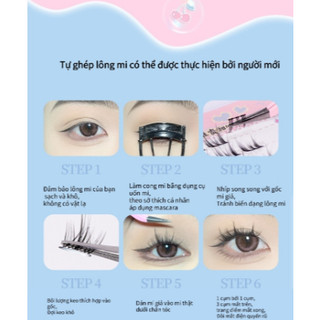[VEECCI] LÔNG MI GIẢ VEECCI CỤM ĐƠN PHÂN ĐOẠN TỰ DÍNH 3 HÀNG 10mm-12mm