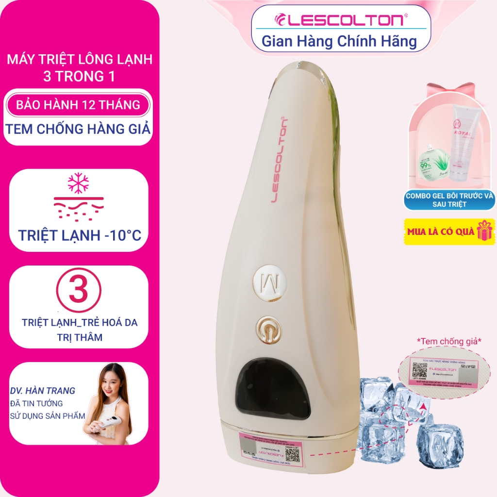 Ảnh Máy triệt lông lạnh 9 MỨC mini vĩnh viễn LESCOLTON  tích hợp 3 chức năng triệt lạnh,trẻ hóa da, hỗ trợ trị thâm 2024 1