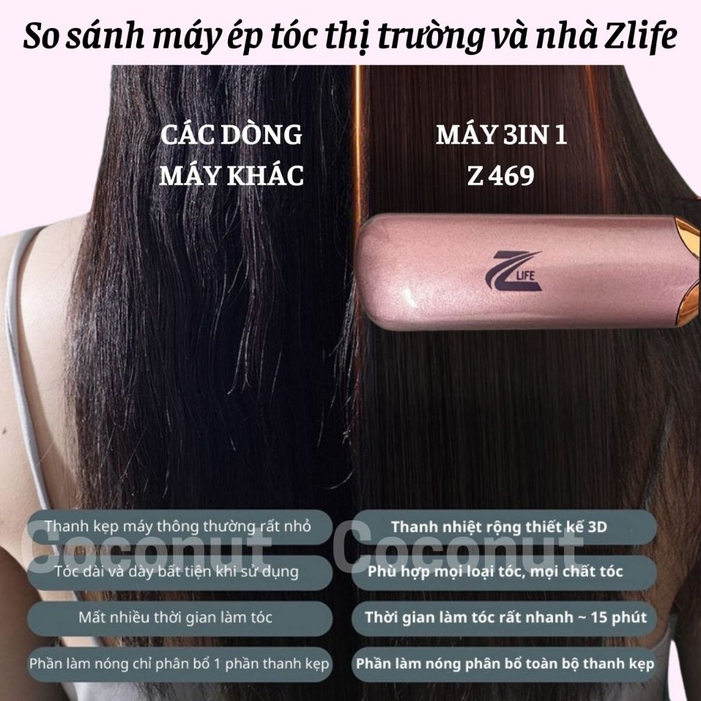 Máy Ép Tóc Tạo Kiểu Chuyên Nghiệp Z-469, Máy Làm Thẳng Tóc Duỗi Là Tóc và Uốn Cụp Đa Năng