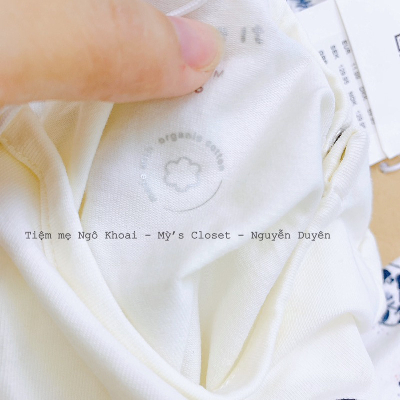 [MD132] NAME IT 0/1-1/2M  Body suit dài tay chất liệu cotton organic mềm mát cho bé
