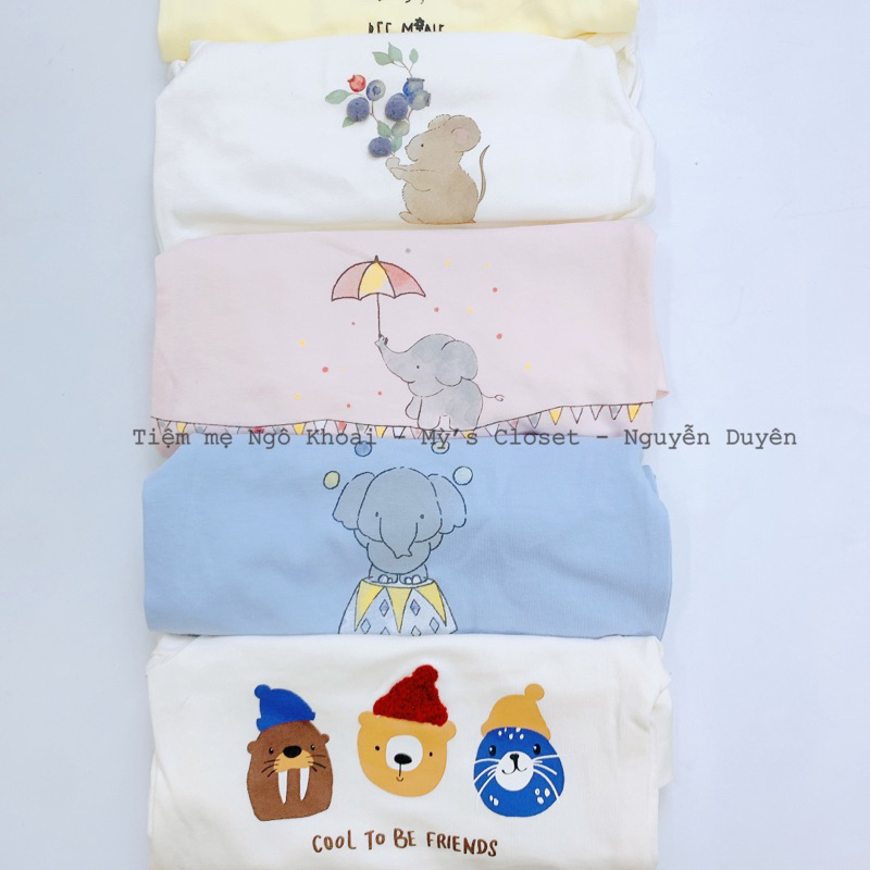 [MD132] NAME IT 2/4M- 4/6M(4-7,5kg) Body suit dài tay chất liệu cotton organic mềm mát cho bé