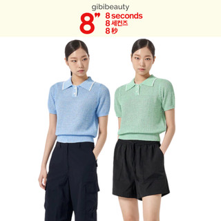 Áo dệt kim 8SECONDS Boucle Collar Neck Short Sleeve Knit