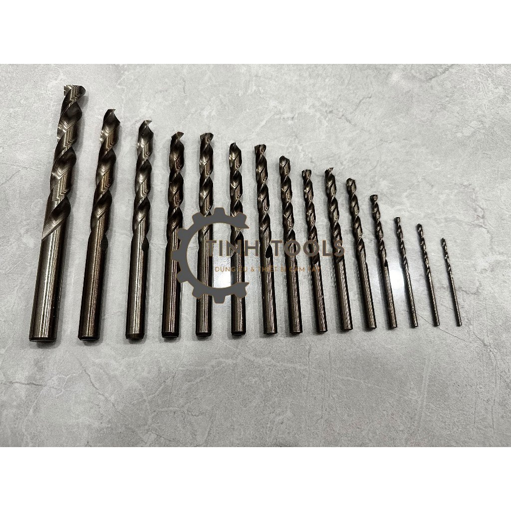 TinhTools (2 li đến 9.5 li) Mũi khoan sắt thép inox thép HSS-G từ 2mm đến 9.5mm (giá 1 mũi)