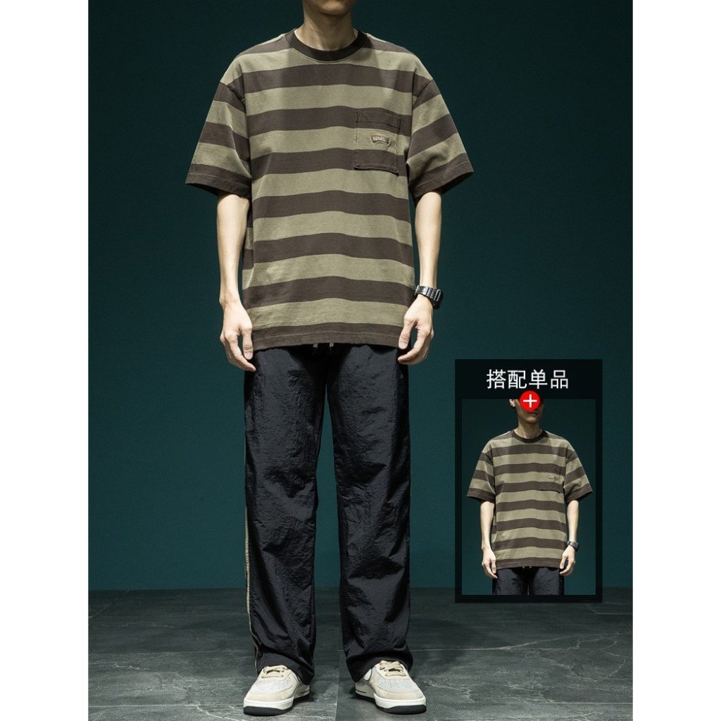Quần gió nam Quảng Châu cao cấp, quần dài cản gió chống nước chống bụi, phối line Style thể thao, cỡ đại đến 95kg¬_1194