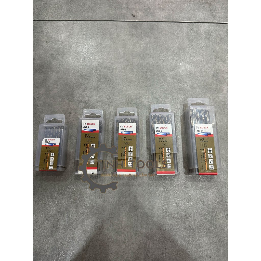 TinhTools (2 li đến 9.5 li) Mũi khoan sắt thép inox thép HSS-G từ 2mm đến 9.5mm (giá 1 mũi)