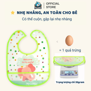 [Quà tặng không bán] Yếm Ăn Dặm Cho Bé Có Máng, Siêu Nhẹ Chất Liệu Cao Cấp Chống Nước