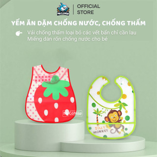 [Quà tặng không bán] Yếm Ăn Dặm Cho Bé Có Máng, Siêu Nhẹ Chất Liệu Cao Cấp Chống Nước