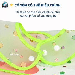 [Quà tặng không bán] Yếm Ăn Dặm Cho Bé Có Máng, Siêu Nhẹ Chất Liệu Cao Cấp Chống Nước