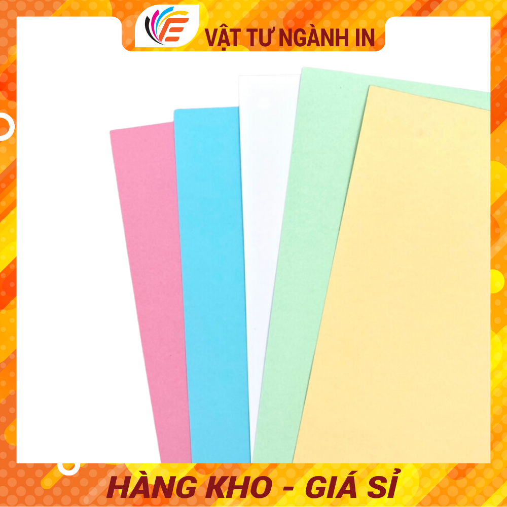Bìa Thái Cứng Dùng Đóng Sách Màu Hoặc Làm Giấy Mỹ Thuật A4 Định Lượng 180gsm Xấp 100 Tờ
