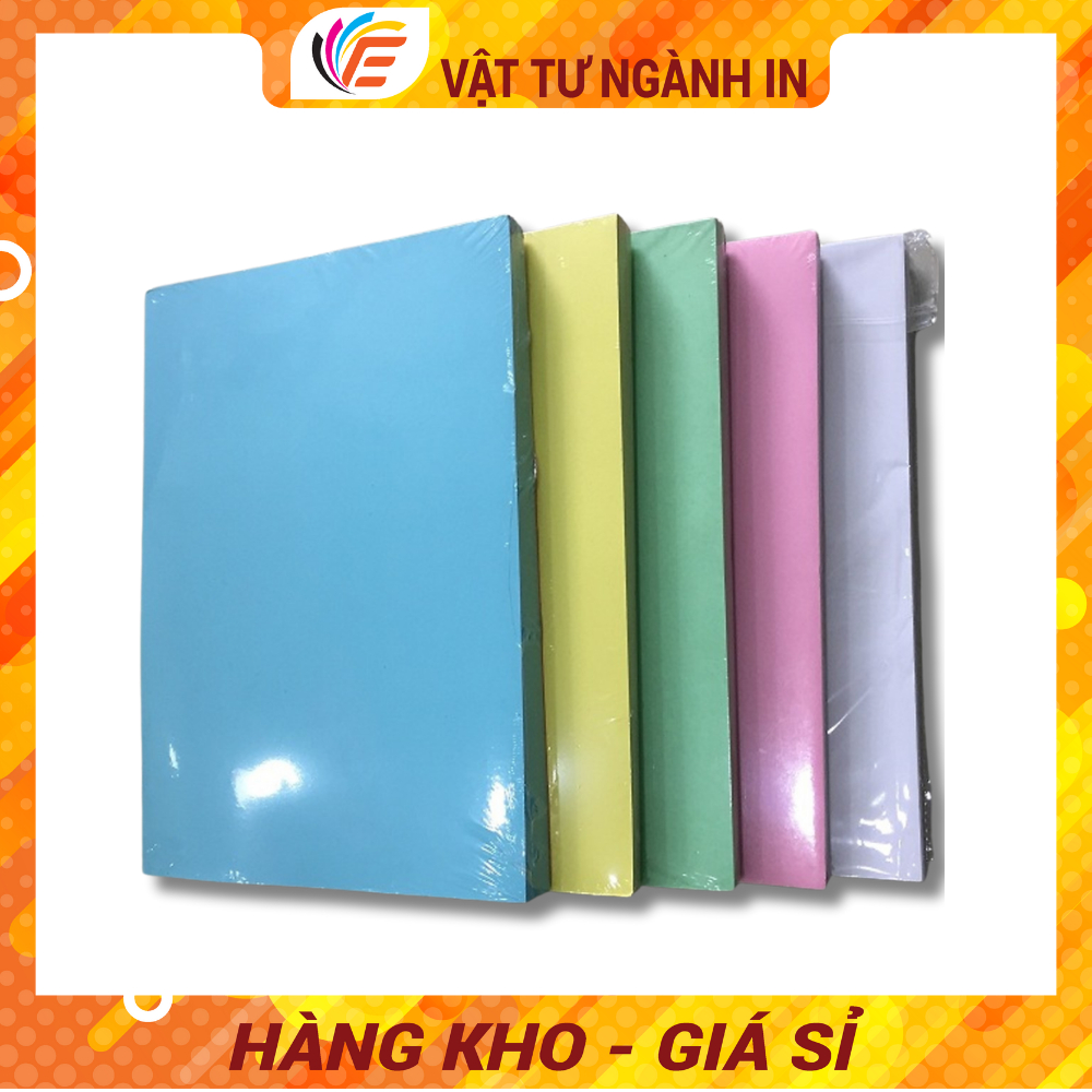 Bìa Thái Cứng Dùng Đóng Sách Màu Hoặc Làm Giấy Mỹ Thuật A4 Định Lượng 180gsm Xấp 100 Tờ