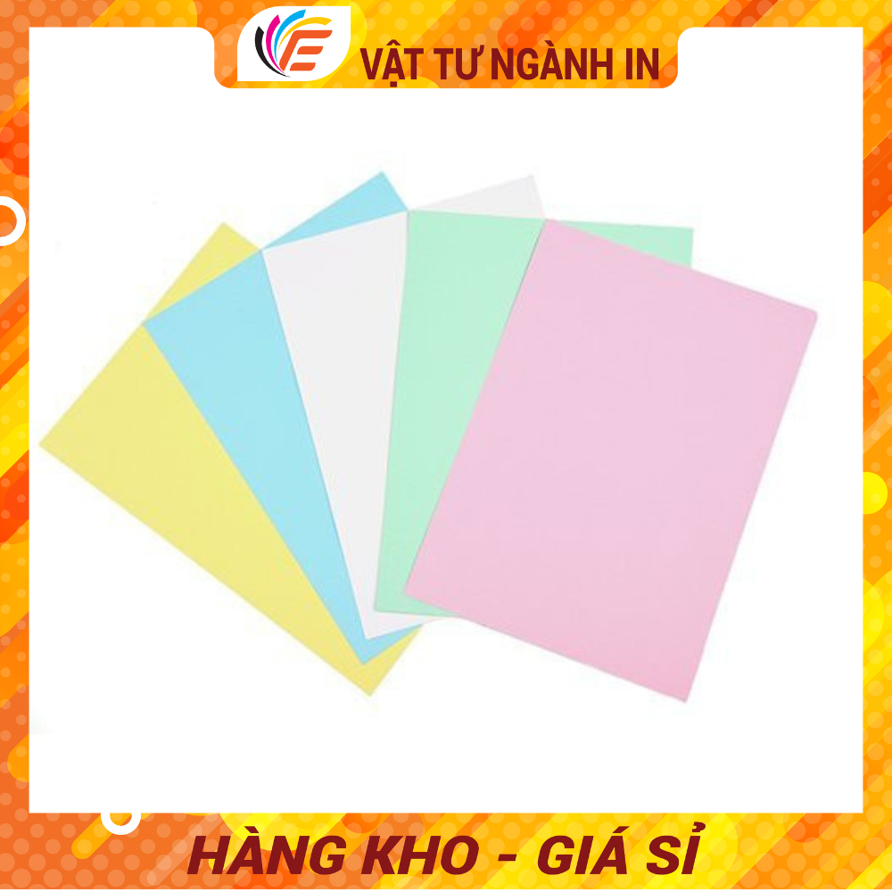 Bìa Thái Cứng Dùng Đóng Sách Màu Hoặc Làm Giấy Mỹ Thuật A4 Định Lượng 180gsm Xấp 100 Tờ