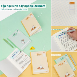 KLONG - Tập 4 ly ngang 96 trang khổ (156x205)mm 100/76; MS: 083 ♥ Tập học sinh, Vở phổ thông pastel size A5