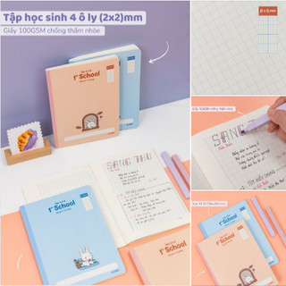 KLONG -  Tập / Vở 4 ô ly (2x2)mm khổ (156x205) mm 96 trang 100/76; MS: 081 ♥ Tập học sinh, Vở phổ thông pastel size A5