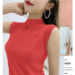 Áo len nữ Quảng Châu cao cấp, áo len mông tơ ghi sát nách cổ 3 phân free size mặc trong phối cùng áo vest, áo khoác