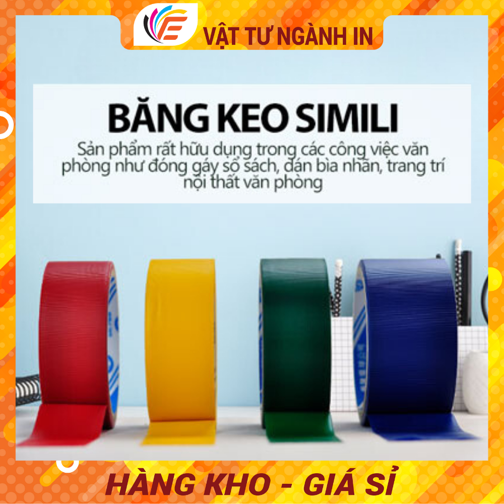 COMBO 6 CUỘN Băng Keo Nhựa Simili Dán Gáy Sách Độ Dày 3.6F (3,6cm) Hoặc Dày 4.8F (4,8cm)