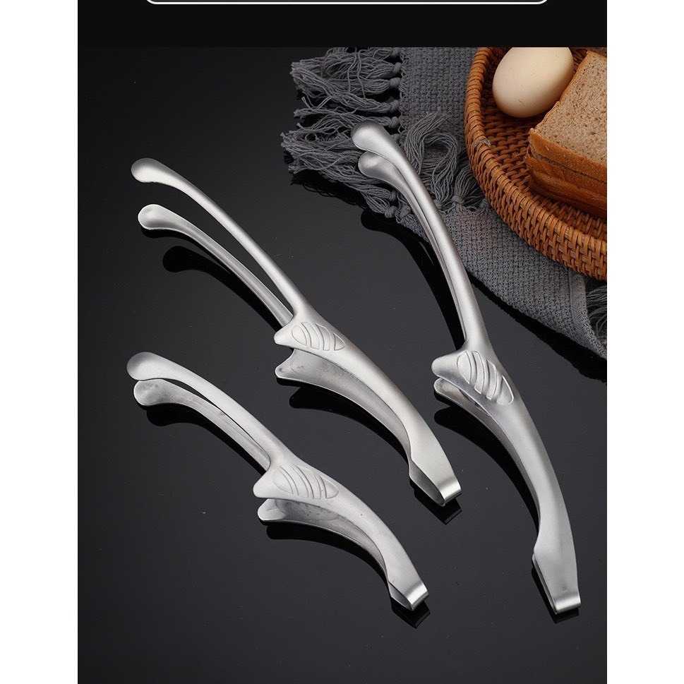 Gắp ( Kẹp )thức ăn, gắp bánh đầu tròn bằng inox mẫu đẹp mới kích thước (30cm), kẹp gắp đa năng- dụng cụ nhà bếp