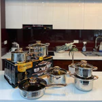 Bộ Nồi Đức 6 món hàng loại 1 dùng cho mọi loại bếp bảo hành 12 tháng Inox không gỉ kèm nắp kính cao cấp - Thiên Hà — ảnh 7