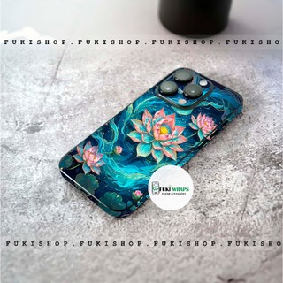 Tấm dán Skin Mặt sau Hoa MS03 Dành cho 15promax , 14promax , 13promax , 12promax , 11promax - FukiShop