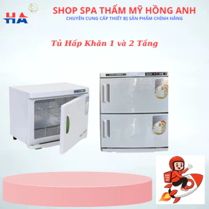 Tủ Hấp Khăn Spa, Máy Hấp Khăn, Hấp Đá | Tủ Hấp 1 Tầng, 2 Tầng Có Đèn UV Diệt Khuẩn.