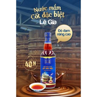 Set 2 chai nước mắm cốt Lê Gia đặc biệt đạt chuẩn 5 sao