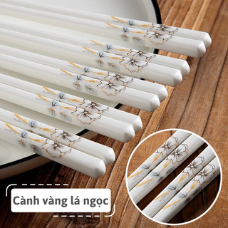 Đũa sứ trắng ăn cơm hoa văn sang trọng - Dư Dư