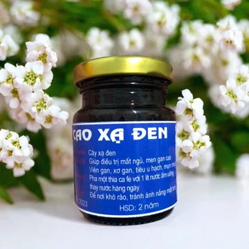 Cao xạ đen (hộp thủy tinh 200g), cao lá xạ đen hòa bình, hạ men gan cao, gan nhiễm mỡ, mỡ máu