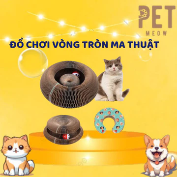 Đô chơi cho mèo, đồ chơi vòng tròn ma thuật cho mèo, đồ chơi đuổi bắt cho mèo