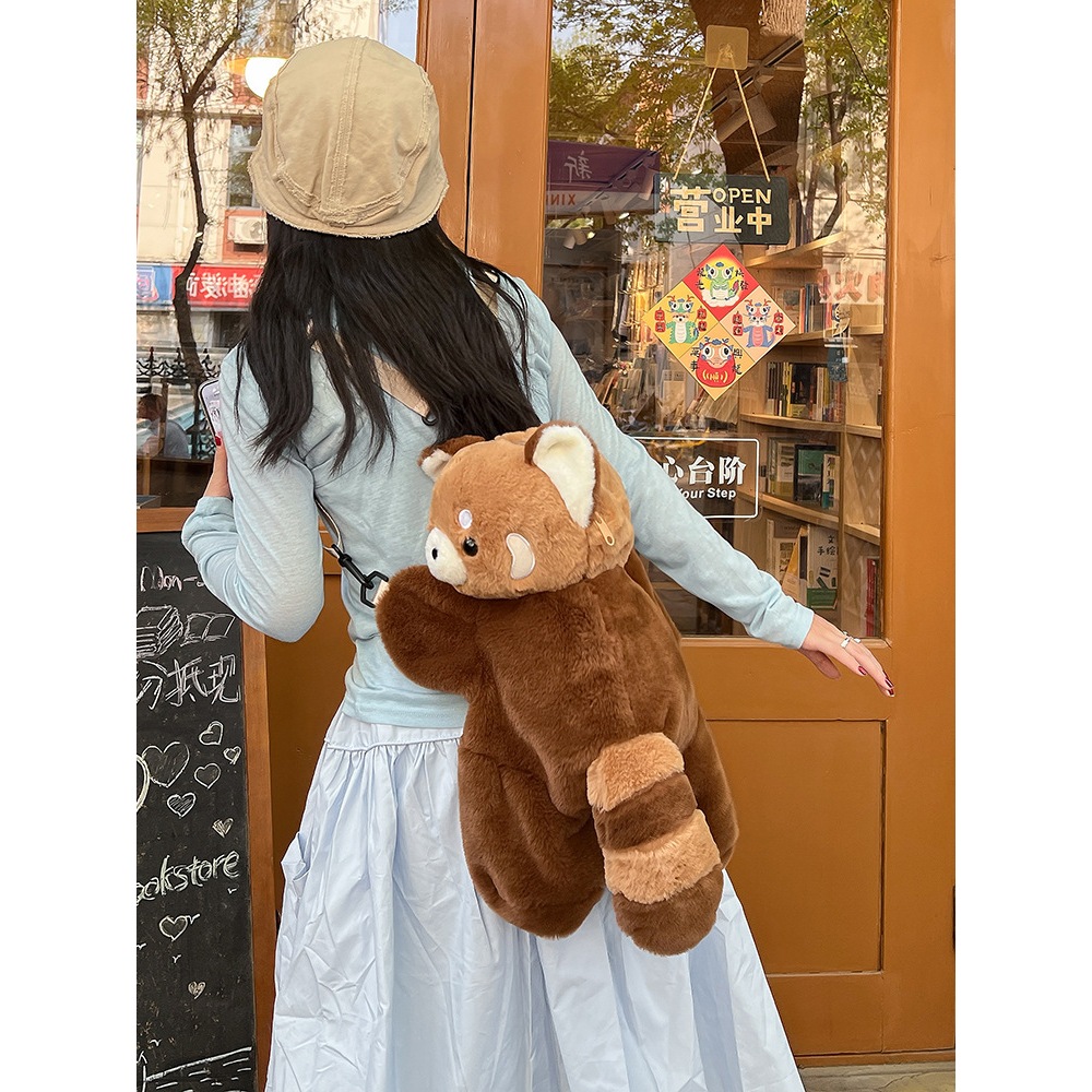 Túi Đeo Chéo Gấu Trúc Đỏ Balo Gấu Trúc Đỏ Đáng Yêu Túi Gấu Bông Phong Cách Dễ Thương Món Quà Ý Sang Trọng