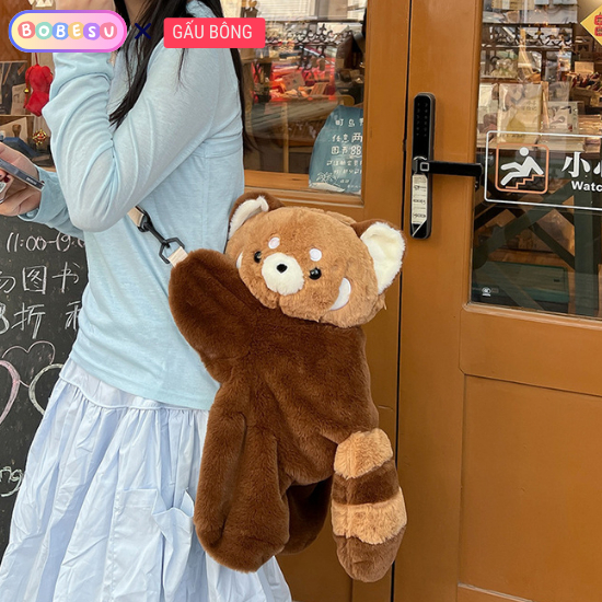 Túi Đeo Chéo Gấu Trúc Đỏ Balo Gấu Trúc Đỏ Đáng Yêu Túi Gấu Bông Phong Cách Dễ Thương Món Quà Ý Sang Trọng