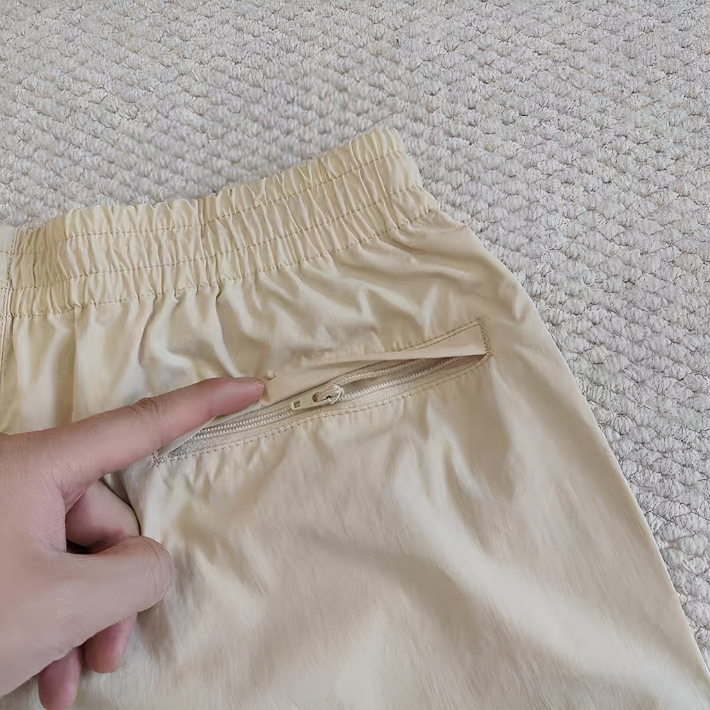 Quần short dù BLACKDOKI chất gió đen trắng be nam nữ Menswear Womenswear unisex summer