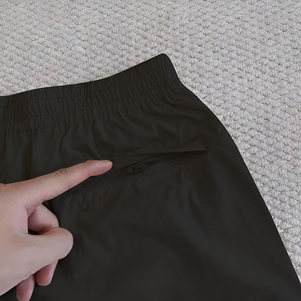 Quần short dù BLACKDOKI chất gió đen trắng be nam nữ Menswear Womenswear unisex summer