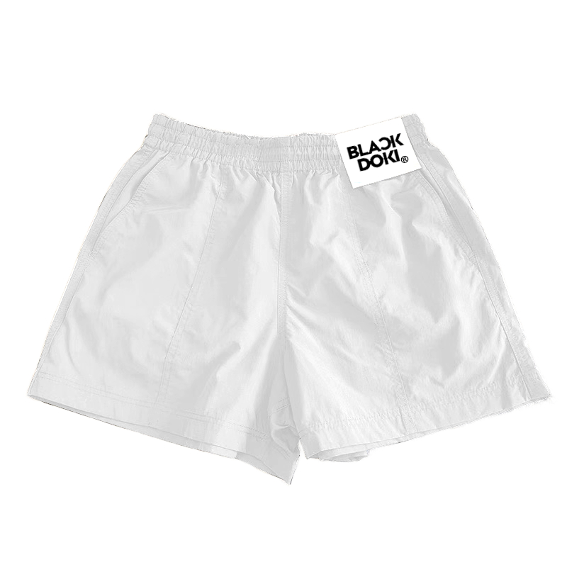 Quần short dù BLACKDOKI chất gió đen trắng be nam nữ Menswear Womenswear unisex summer
