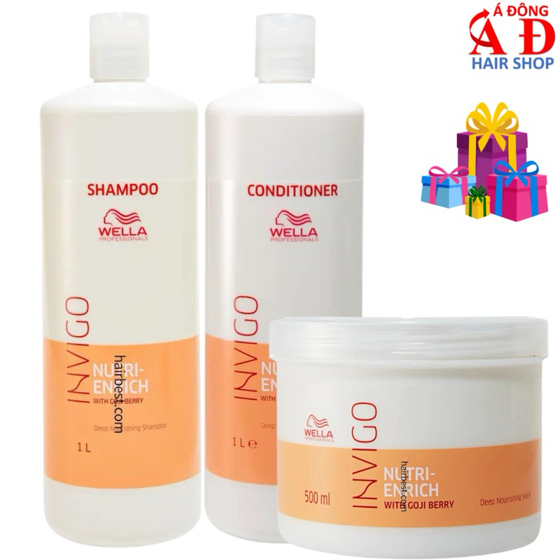 Dầu Gội WELLA Invigo Nutri Enrich Dưỡng Ẩm Suôn Mượt Tóc Khô Hư Tổn Đức 250ml