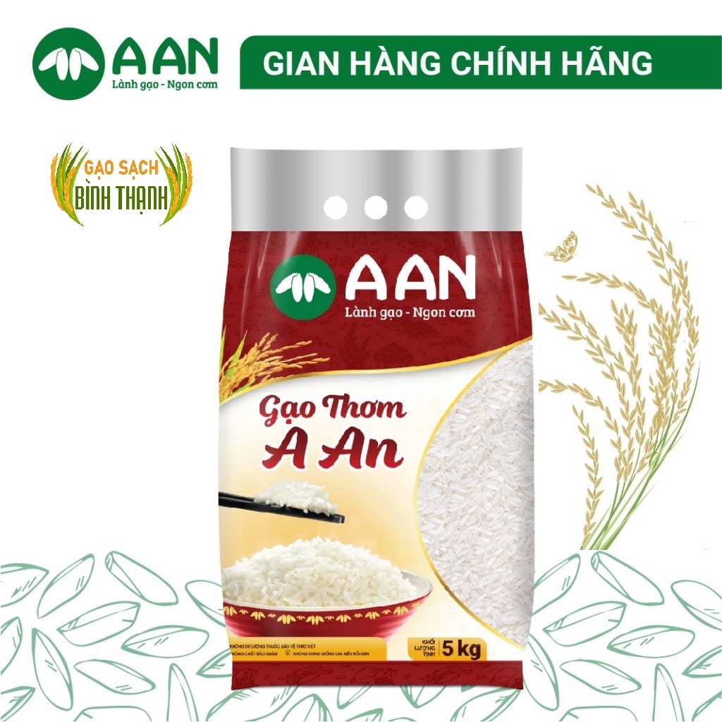Gạo đài thơm Túi 5kg A An Cơm mềm, dẻo vừa, thơm nhẹ | Shopee Việt Nam