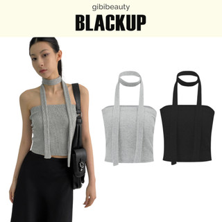 [S165634] Set áo BLACKUP Rosette Tube Top Muffler