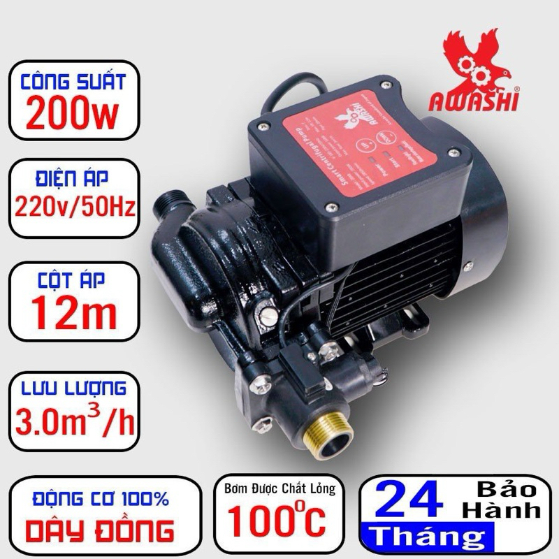 Bơm tăng áp điện tử không tích áp. Taesung TS-20AB. Awashi AS-20AB ...