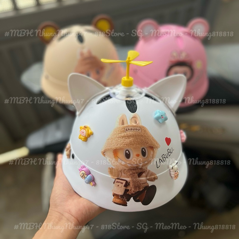 [MẪU MỚI HÓT LABUBU] Nón bảo hiểm bo tròn dáng nón cối mũ cho trẻ em từ ...