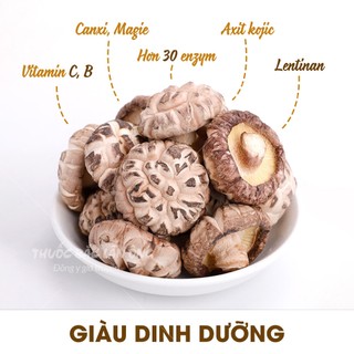 Nấm đông cô khô Nhật Bản 100g, tai nấm to, trắng, thơm ngon, dùng hầm canh, pha trà - Lãn Ông
